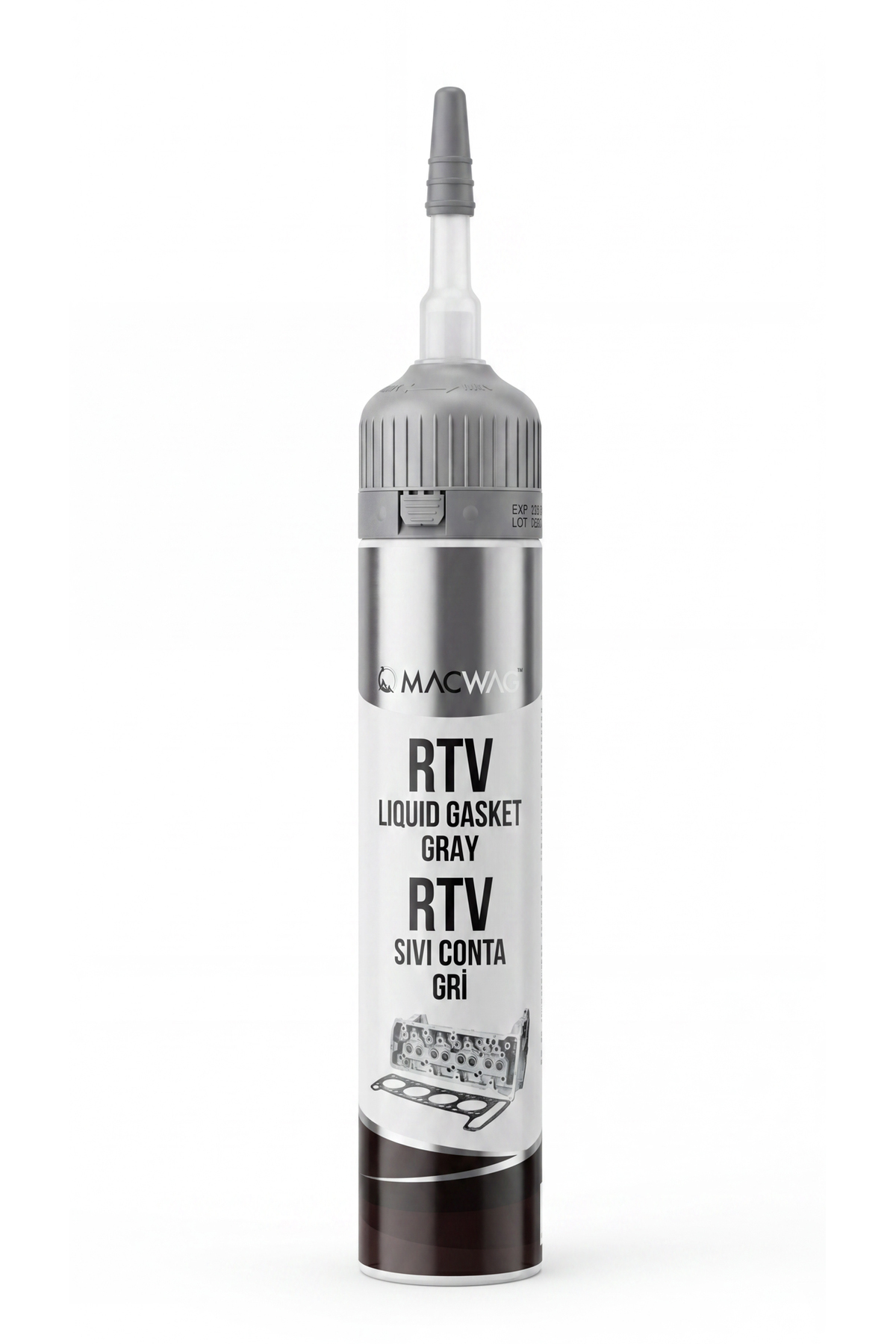 RTV Sıvı Conta Gri – Yüksek Isıya Dayanıklı Silikon Conta (200 ML)
